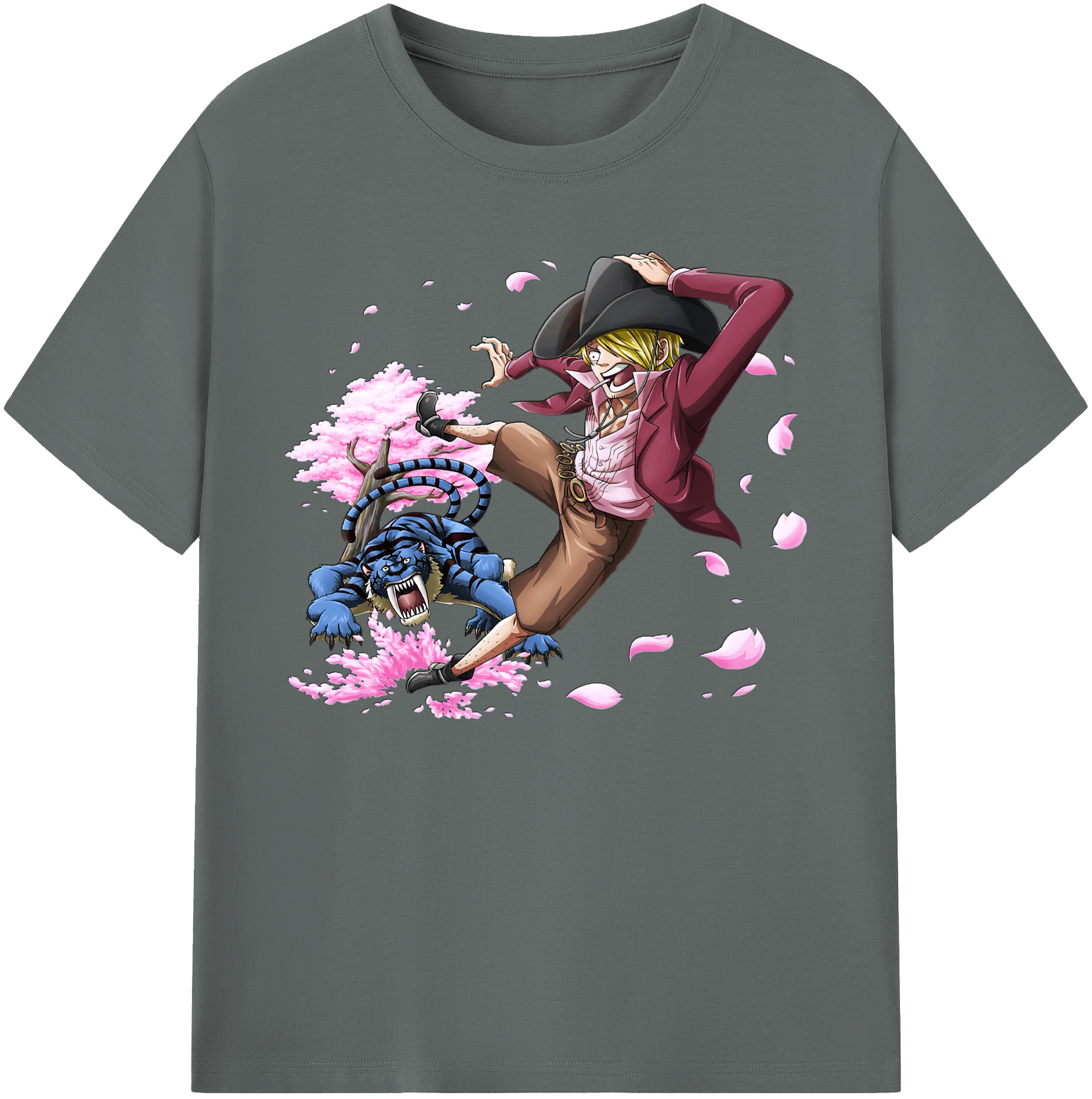 （画像用） ワンピース サンジ ONE PIECE Sanji 綿100％ メンズ半袖Tシャツ｜肌触りやわらか＆通気性